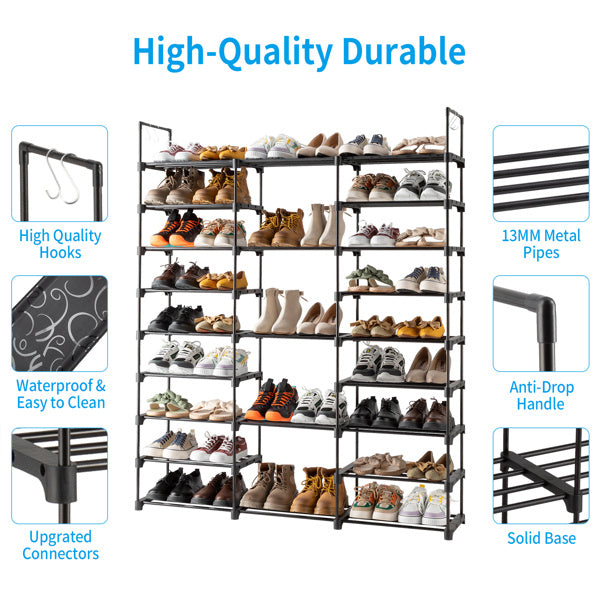 3 Rows And 9 Layers With Hooks Can Hold 50 Pairs Of Shoe Racks