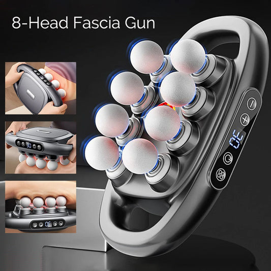 8 Heads High-Frequency Vibration Shoulder Neck Back Muscle Relaxation Massager