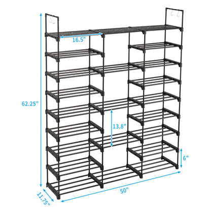 3 Rows And 9 Layers With Hooks Can Hold 50 Pairs Of Shoe Racks