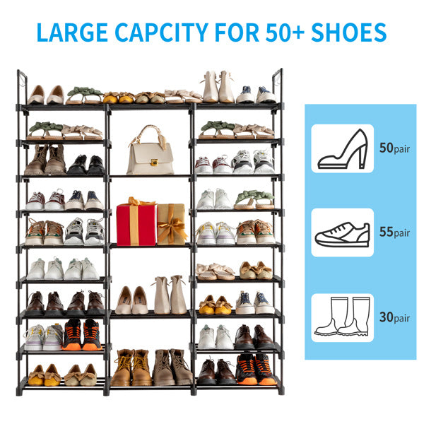 3 Rows And 9 Layers With Hooks Can Hold 50 Pairs Of Shoe Racks